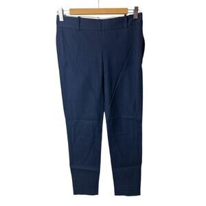 J. Crew Factory Navy Cotton Dress Skinny Ankle Pants Women's Size 00
